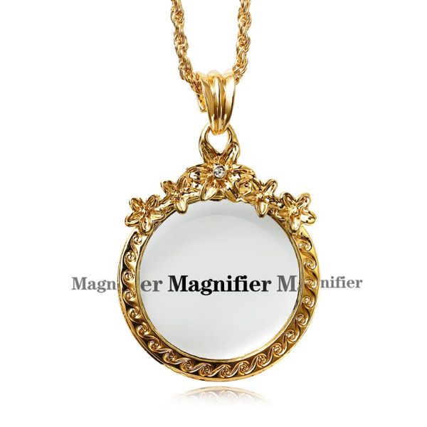 

pendant necklaces arrival 65cm long chain crystals necklace reading glass women with magnifying pendants ent, Silver