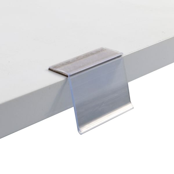 

l shape acrylic sign holder with magnetic data strip