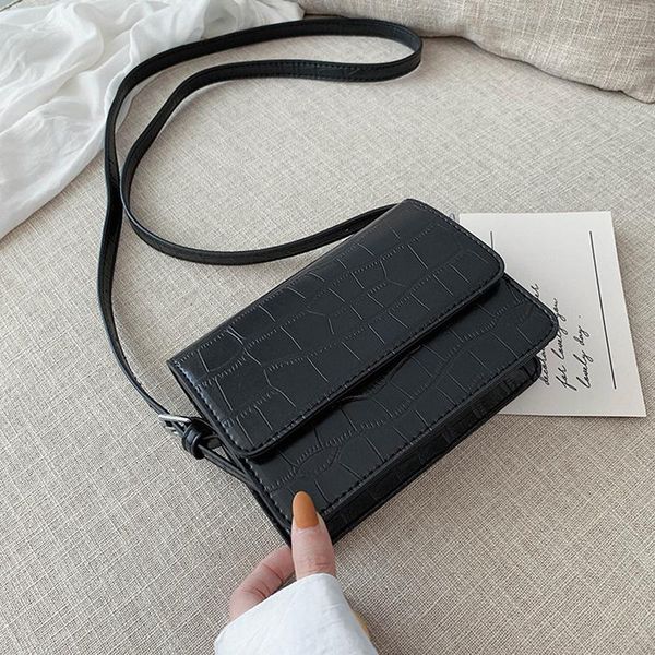 

stone pattern mini crossbody bags for women 2020 solid color shoulder messenger bag luxury cell phone handbags high quality