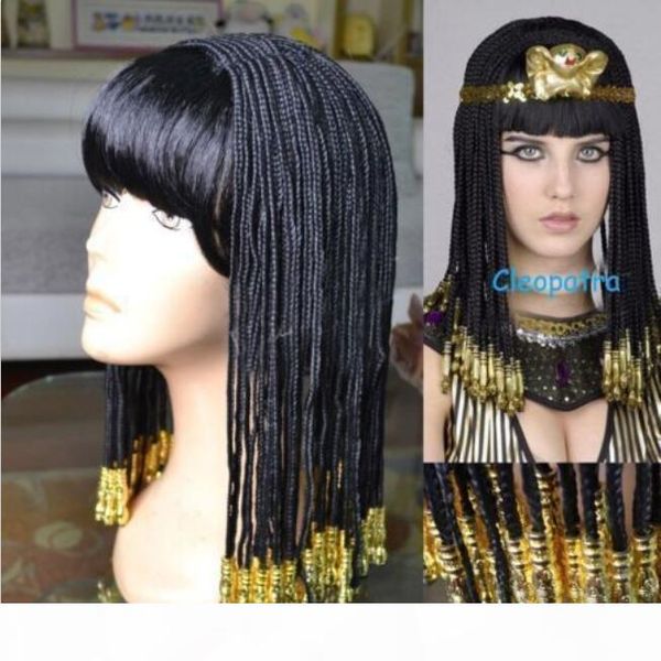 

egyptian cleopatra nightclub show costume cosplay party wig hair, Black