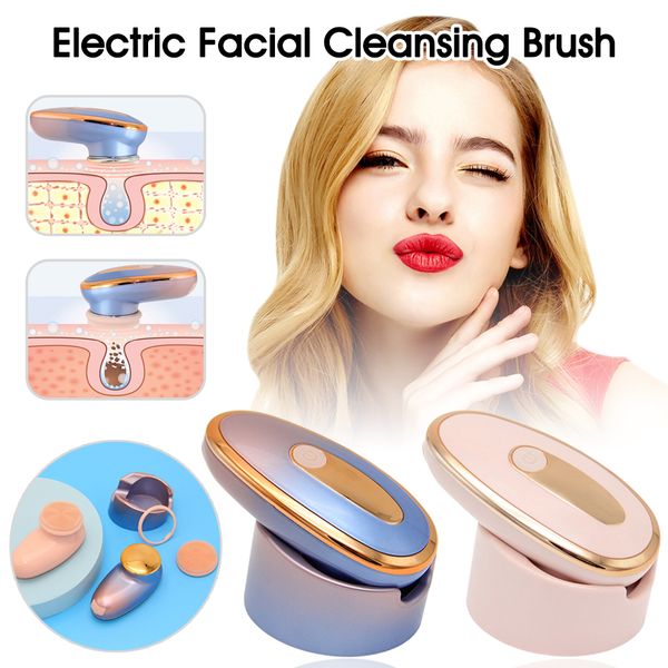 

2-in-1 electric face cleansing brush beauty instrument silicone sonic electric facial cleanser deep washing face massager