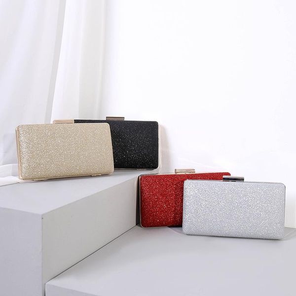 

trendy women's bling evening party banquet handbag glitter clutch bag with chain purses small shoulder bags bolsas mujer 2020