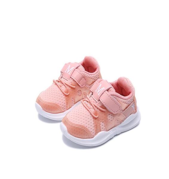 

2020 spring new fashionable net breathable pink leisure sports running shoes for girls white shoes for boys brand kids sneakers jllhzy, Black