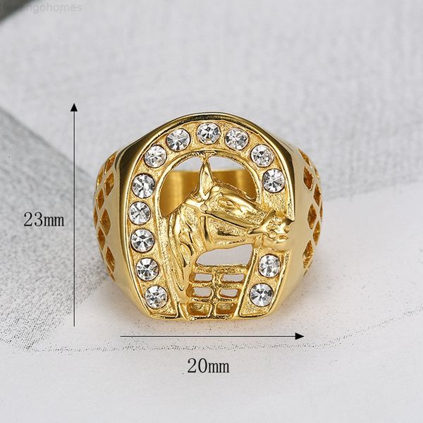 

horse men plated stainless ring for steel gold mix size 7 # to 15#, Silver