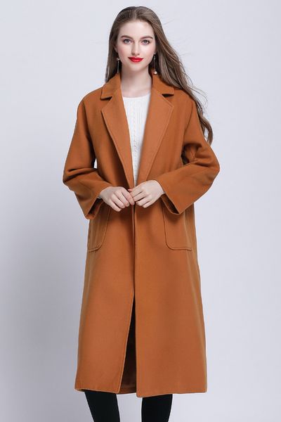 

2021 new in addition to long woman size wool women's clothing winter jackets mujer kj446 faji, Black;brown