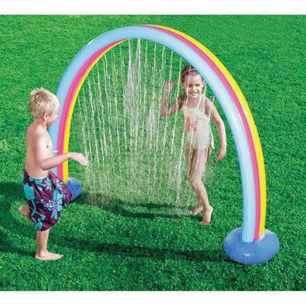 

children outdoor funny rainbow cloud yard sprinkler giant inflatable archway lawn beach toys for kids baby games center wmtqis xhlove