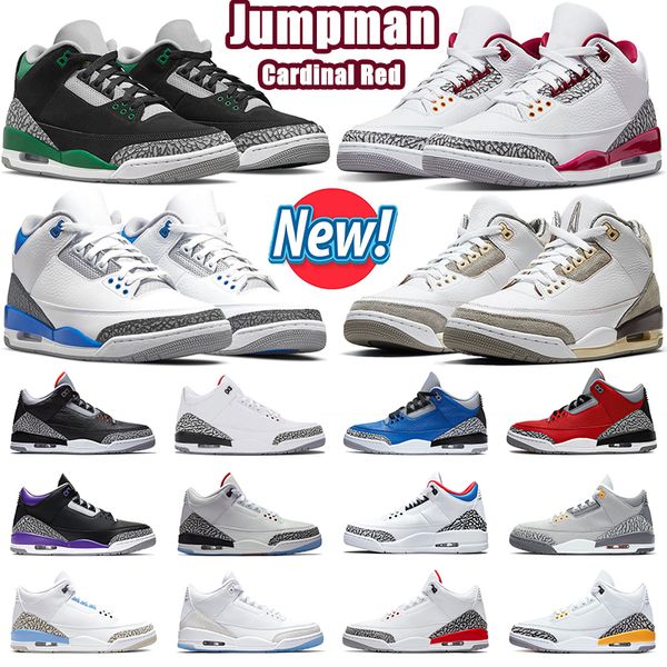 

ale basketball shoes 3 jumpman for men 3s cardinal red cement pine green racer blue medium grey black cat midnight navy mens trainers