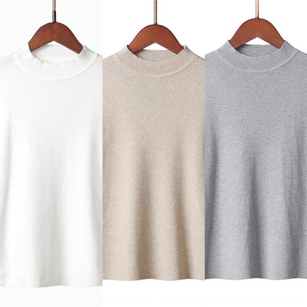 

tctba bezyy дна рубашки женского осенний новый рукавов трикотажный для половинной жилет свитер высокого воротника свитера жилета женской оде, White;black