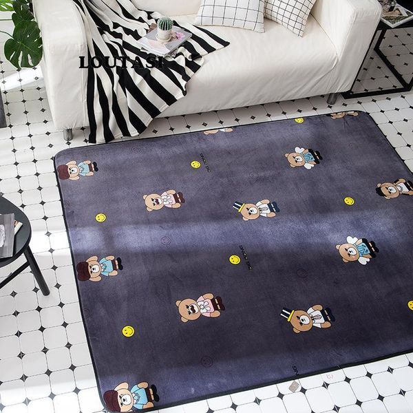 

loutasi nordic style bear printed carpet anti-slip floor rug bath mat baby playing carpets for living room indoor bedroom rugs1