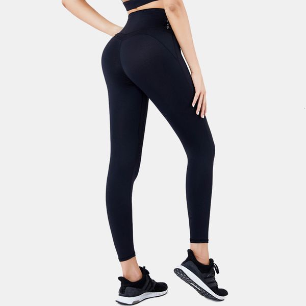 

sports winter new autumn fitness yoga and pants strapping high waist, buttock lifting, nude feeling tight fashion capris, Gray