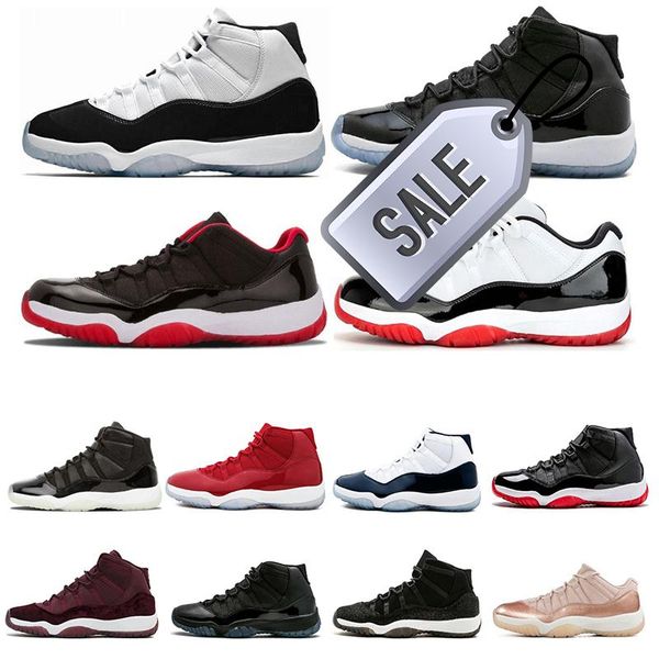 

new 11 11s mens basketball shoes concord 45 cap and gown legend blue space jam xi women sport sneakers shoes f, Black