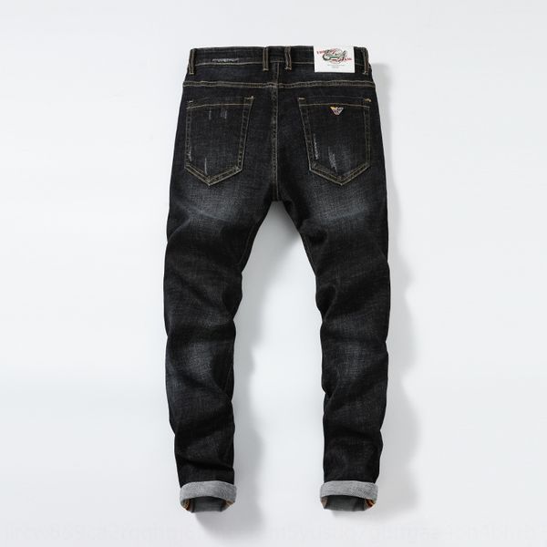 

мужские джинсы джинсы и jeanstrousers и jeanskorean моды эластичные тонкие подходят маленькие ноги эластичные молодёжные мужские брюки 4la2d, Blue