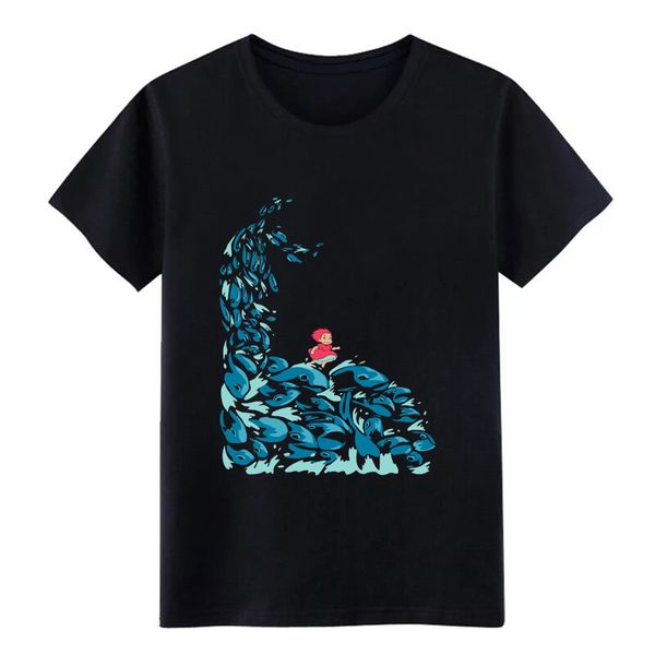 

ponyo ponyo on the t shirt character cotton o-neck slim cute comical summer family shirt sport hooded sweatshirt hoodie