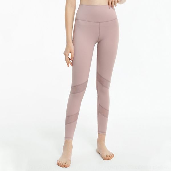 

qjhos 2020 high waist hip lifting yoga mesh ggcx2 sports women pants lifting fitness tights tight yoga hip tight pants for peach breathable, Gray