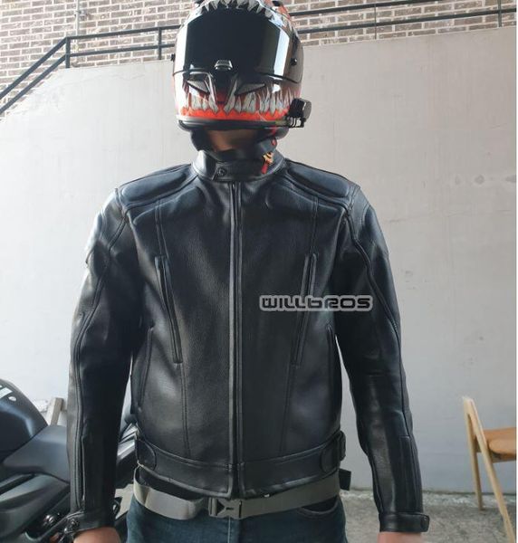 

alpine synthetic pu leather jacket motorbike motorcycle street moto riding motocross scooter black jackets