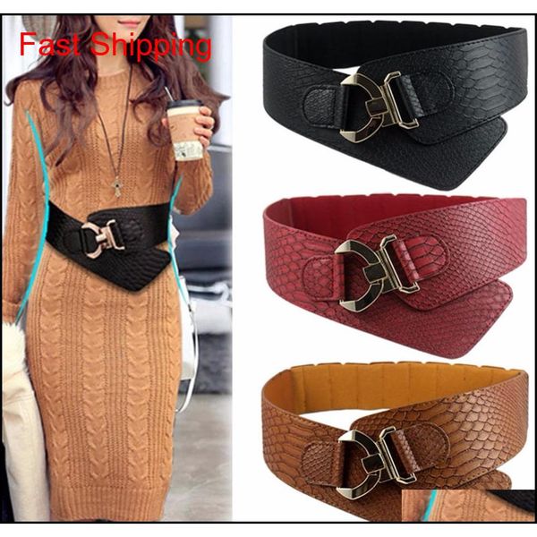 

wide elastic cinch belt women's rocker fashion belt gold metal rivet wide belts for dress coat cummerbund retro style o2add, Silver