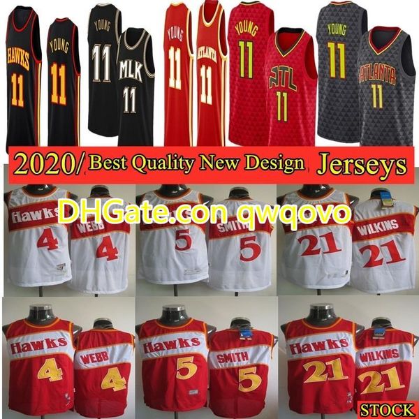 

pascal 43 siakam jerseys trae 11 young kyle 7 lowry vince deandre 12 hunter tracy carter mcgrady spud 4 webb 2021 new basketball, Black;red