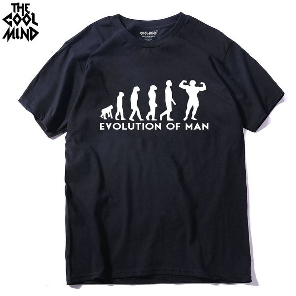 

cr0114a evolution of man printed tshirt casual o neck muscle body building cool mens sport hooded sweatshirt hoodie men t shirt
