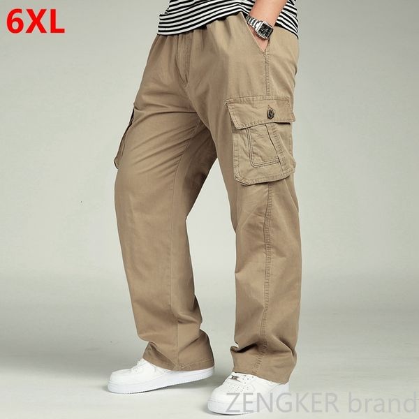 

spring and autumn men loose big size xl straight pants oversize elastic waist trousers casual pants men 6xl 5xl 4xl 3xl
