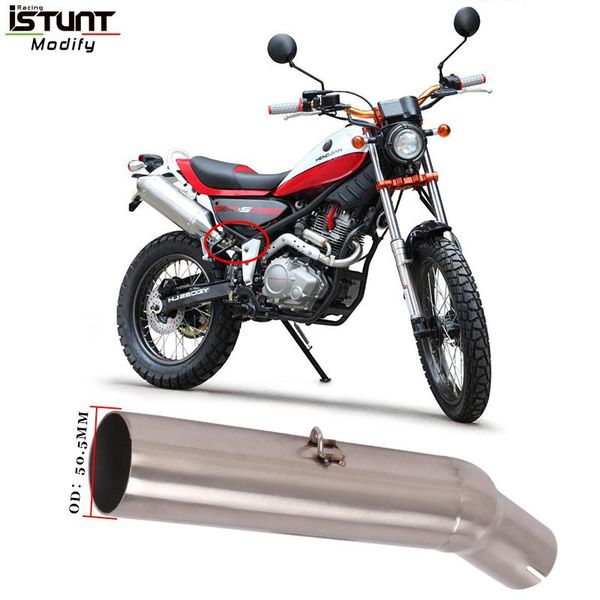 

slip on for tricker xg250 xt250 2004-2008 motorcycle exhaust escape modified stainless steel middle link pipe