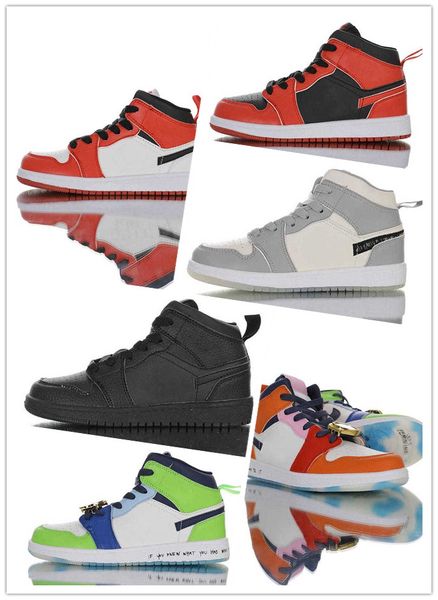 

kids sneaker infants toddlers officially revealed 35th anniversary d x j 1 i high og wolf grey chicago pj tucker kim jones basketball shoe, Black