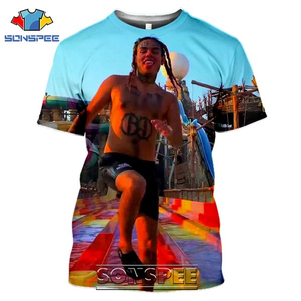 

6ix9ine cartoon rapper 3d print shirts humor funny kawaii men clothing