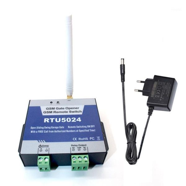 

rtu5024 gsm gate opener call remote control smart door lock relay switch with adapter 12vdc 1a
