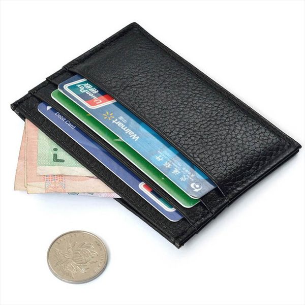 

mens card holder slim credit card holder mini wallet id case purse bag pouch black wholesale a30, Red;black