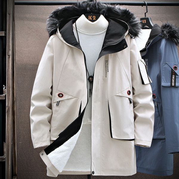 

winter 2020 new windbreaker medium length korean fashion coat men's spring and autumn jaet, Tan;black