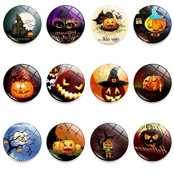 

magnets witch pumpkin bat glue sign pattern dome glass fridge magnet home halloween deco dhl