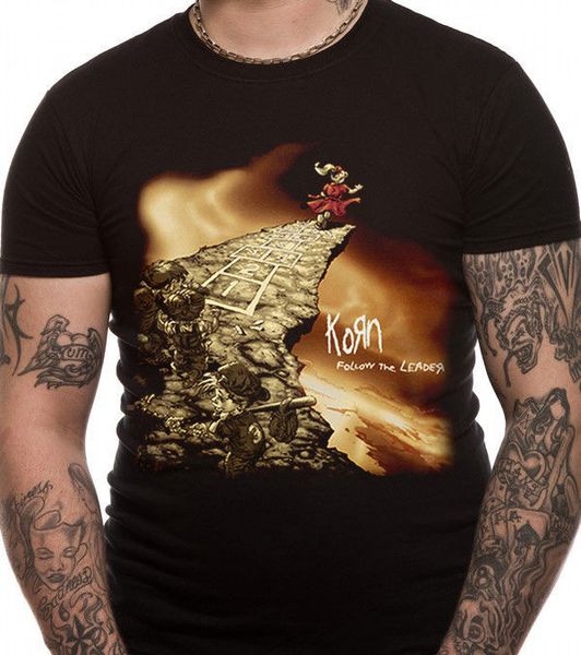 

youths slim cotton plus size korn follow the leader ( t shirt tg 2xl ) taglia xxl sport hooded sweatshirt hoodie