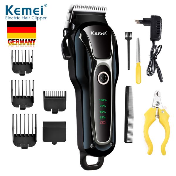 

professional pet hair clipper for dog cat electric hair trimmer haircut with nail clipper low noise pet grooming supplies