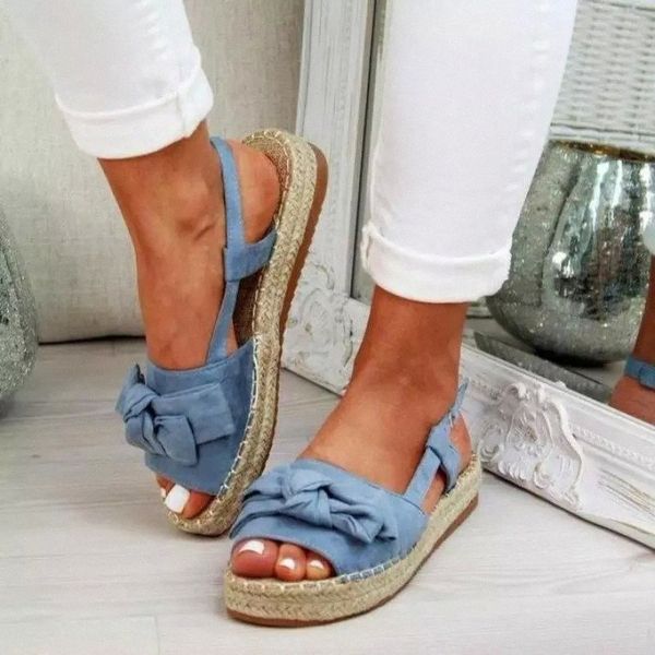 

Sandalias Mujer 2019 Women Sandals Summer Peep Toe Bow Casual Shoes Platform Sandals Wedges Shoes For Women 35-43 #qt8l