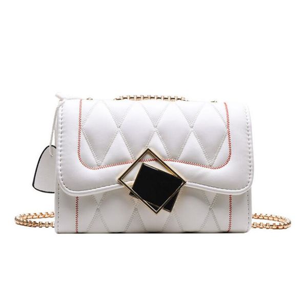 

zz fashion ladies rhombus chain shoulder pu leather messenger bag small square bag female designer handbag casual crossbody bags #20210