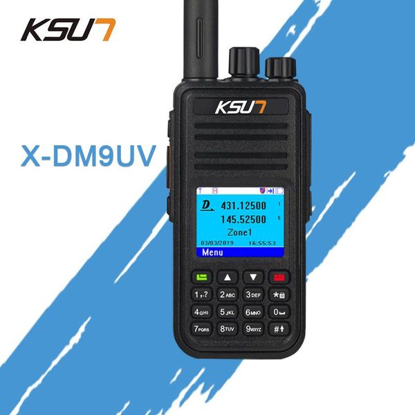 

walkie talkie ksun x-dm9 walkie-talkie civilian dmr digital kilometers 50 outdoor uv dual segment gps positioning