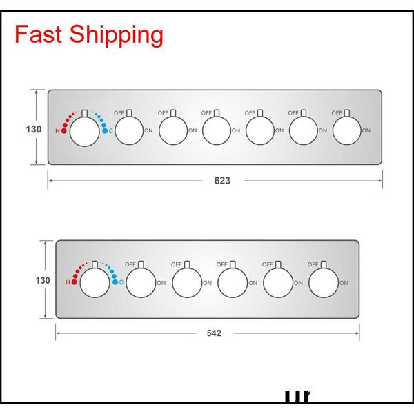 

bathroom shower valve mixing big water flow shower faucets 5 or 6 ways thermostatic brass diverter valves sh qylrna dh_seller2010