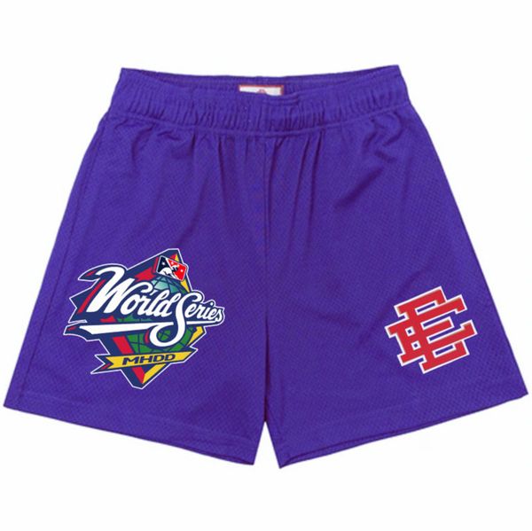 

brand fashion luxury ee shorts casual eric emanuel designer fitness sports mesh short breathable summer baseball major league beach basketba, White;black