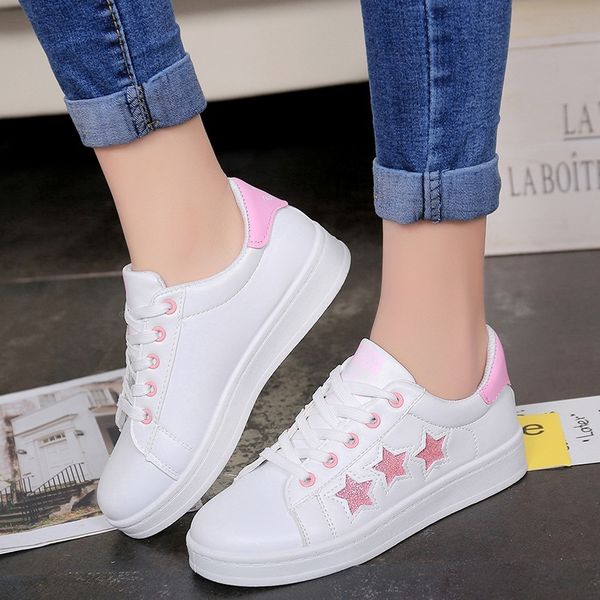 

spring women shoes summer women white casual shoes breathable flats fashion sneakers women vulcanization shoes y200108, Black