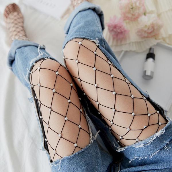 

европа и соединенные штаты sexy ladies pearl mesh колготы мода casual диких женщин колготках sqcjbx home2006, Black