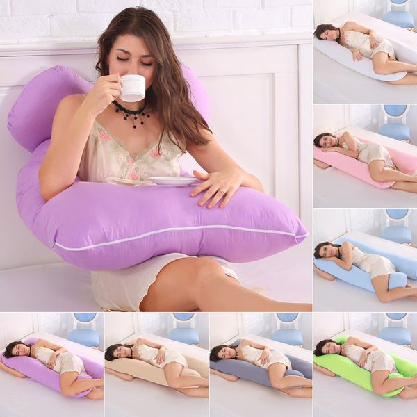 

sleeping support pillow for pregnant women body cotton pillowcase u shape maternity pregnancy pillows side sleepers bedding c1008