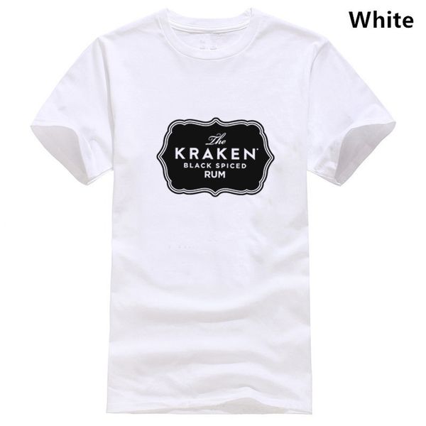

2018 short sleeve cotton t shirts man clothing kraken rum logo white t shirt sport hooded sweatshirt hoodie