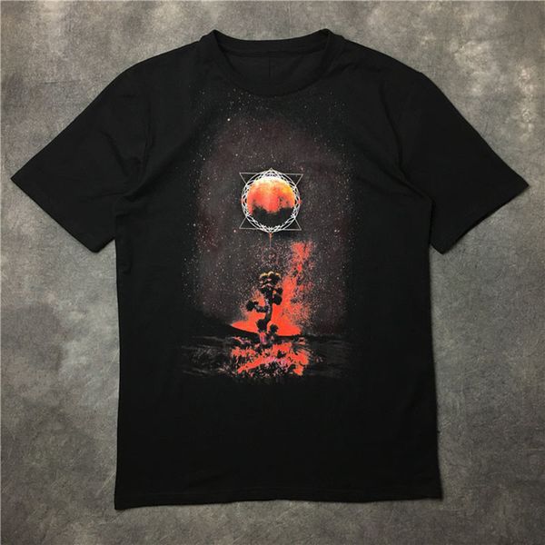 

20ss famous mens t shirt men women short sleeves fashion couples cotton printing black t shirt, White;black