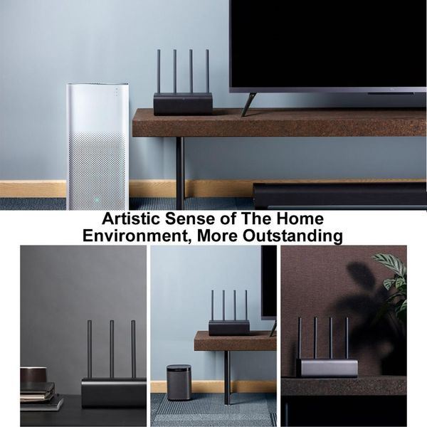 

original xiaomi mi wifi wireless router pro miwifi os dual rom 256mb flash 512mb ddr3 dual band wifi 24ghz 800mbps 5ghz 1733mbps with 4 a