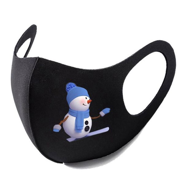 

christmas mouth face mask washable face fabric facial mask for protection reusable santa elk print earloop mouth cap bbycwq