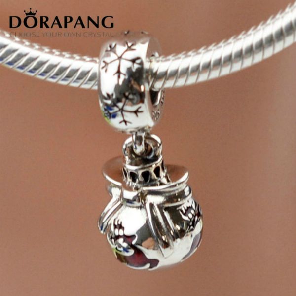 

2021 new wholesale real 925 sterling silver snowflake creative charms fit original bracelet pendant authentic diy jewelry accessories 2005, Black