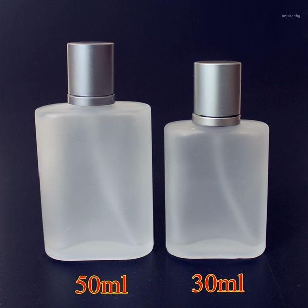 

packing bottles 1pc frosted 30ml 50ml glass empty perfume spray atomizer refillable bottle scent case with travel size portable1