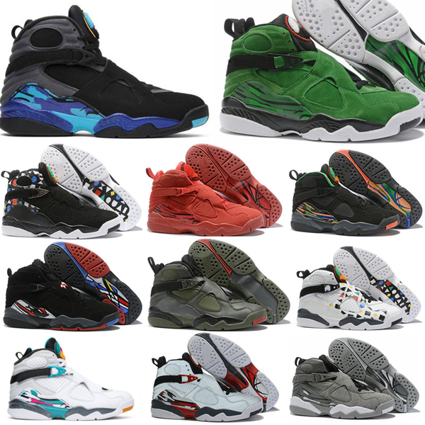 

jumpman 8 8s mens basketball shoes aqua chrome countdown pack south beach retro se white multicolor sneakers trainers
