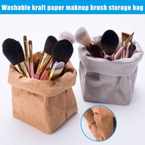 

washable storage bags home reuseable multifunction mini succulents pot kraft paper flowerpot bag sundries organizer pouch op