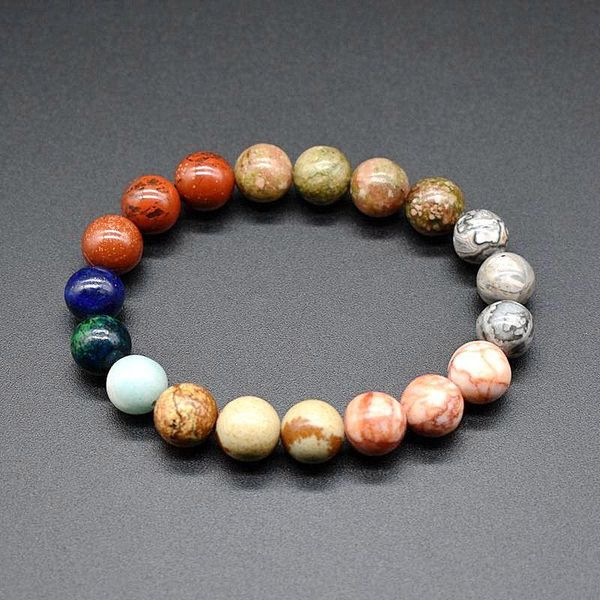 

браслет ювелирных изделий 10mm вселенной planets бисер браслеты браслеты мода natural солнечная энергосистема для женщин или мужчин 2020, Black