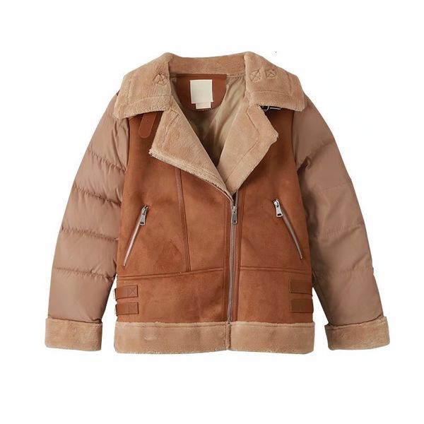 

2021 new jj in europe and the wind fund of autumn street fashion joker stitching down fur coat ic6h, Black;brown